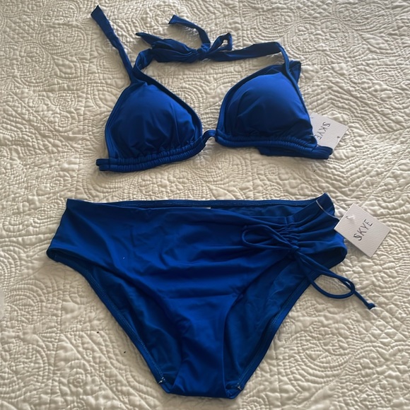 NEW SKYE SWIMWEAR SAPPHIRE BLUE BIKINI 2 PIECE SET BUNDLE - Picture 16 of 16
